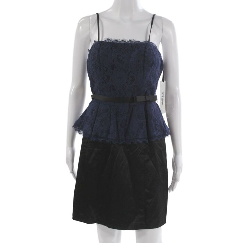 Kate Young For Target Women Fit & Flare Mini Black Square Neck Dress Size 6